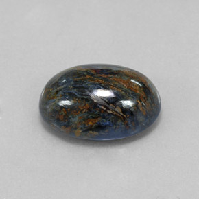 Pietersite naturale multicolore da 12,48 ct, taglio ovale, opaco