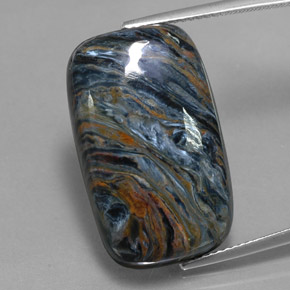Pietersite naturale multicolore da 22,09 ct, baguette, opaco