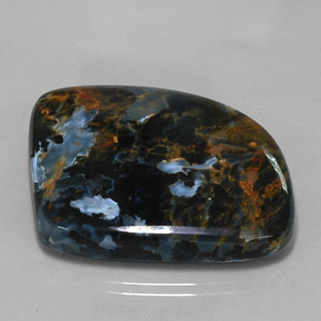Pietersite naturale multicolore da 57,58 ct, forma fantasia, opaco