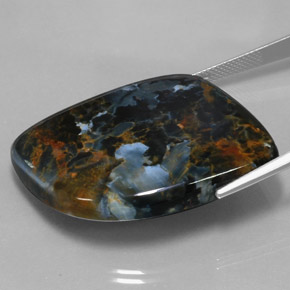 Pietersite naturale multicolore da 57,58 ct, forma fantasia, opaco