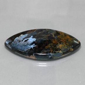 Pietersite naturale multicolore da 46,20 ct, marchesa, opaco