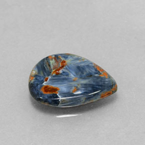Pietersite naturale multicolore da 1,84 ct, taglio a pera, opaco