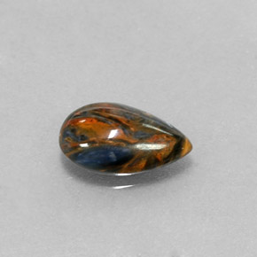 Pietersite naturale multicolore da 1,11 ct, taglio a pera, opaco