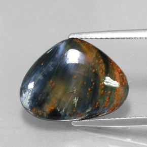 Pietersite Multicolore naturale da 6.86 ct, Forma a pera, Opaco