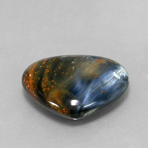 Pietersite Multicolore naturale da 6.86 ct, Forma a pera, Opaco