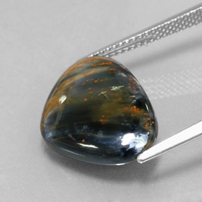 Pietersite Multicolore naturale da 6.86 ct, Forma a pera, Opaco