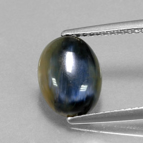 Pietersite naturale multicolore da 2,27 ct, taglio ovale, opaco
