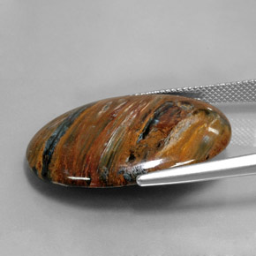 Pietersite Multicolore naturale da 21.99 ct, Taglio ovale, Opaco