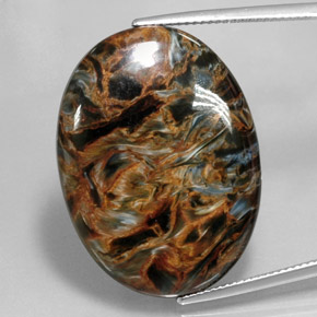 Pietersite Multicolore naturale da 30.96 ct, Taglio ovale, Opaco