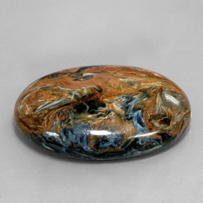Pietersite naturale multicolore da 31,58 ct, taglio ovale, opaco