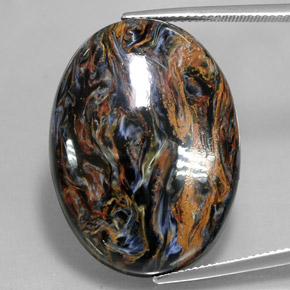 Pietersite Multicolore naturale da 36.77 ct, Taglio ovale, Opaco