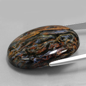 Pietersite Multicolore naturale da 36.77 ct, Taglio ovale, Opaco