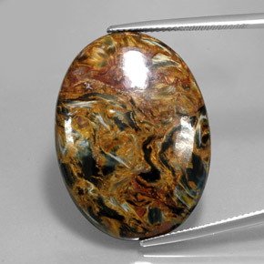 Pietersite Multicolore naturale da 27.92 ct, Taglio ovale, Opaco