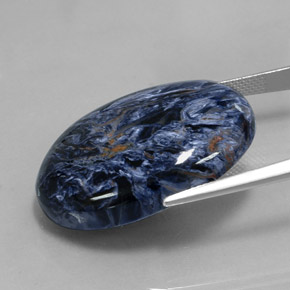 Pietersite naturale multicolore da 31,93 ct, taglio ovale, opaco