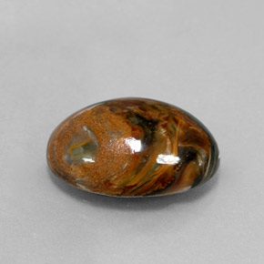Pietersite naturale multicolore da 7,00 ct, taglio ovale, opaco