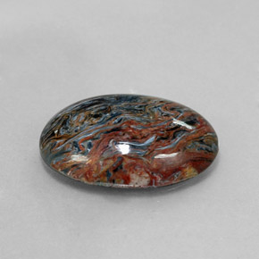 Pietersite naturale multicolore da 6,85 ct, taglio ovale, opaco
