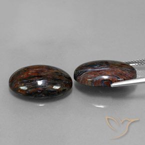 Gemme di Pietersite Nero naturale da 16.77 ct, Ovale, Opaco