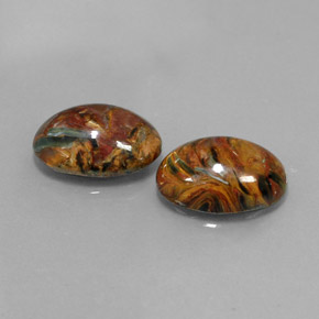 Pietersite naturale multicolore da  ct, taglio ovale, opaco