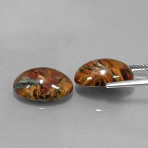 Pietersite naturale multicolore da  ct, taglio ovale, opaco