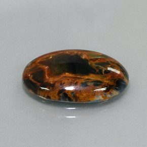 Pietersite naturale multicolore da 5,53 ct, taglio ovale, opaco