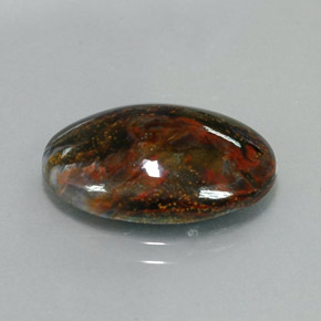 Pietersite naturale multicolore da 7,68 ct, taglio ovale, opaco