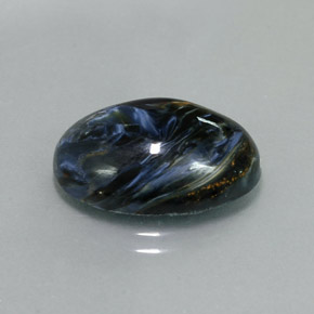 Pietersite naturale multicolore da 9,68 ct, taglio ovale, opaco