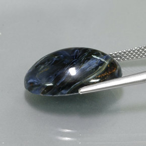 Pietersite naturale multicolore da 9,68 ct, taglio ovale, opaco