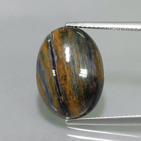 Pietersite Multicolore naturale da 9.38 ct, Taglio ovale, Opaco