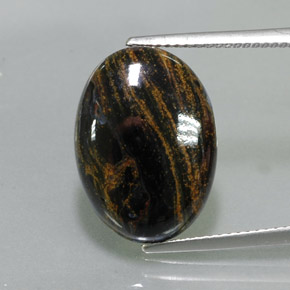 Pietersite naturale multicolore da 8,24 ct, taglio ovale, opaco