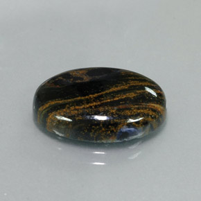 Pietersite naturale multicolore da 8,24 ct, taglio ovale, opaco