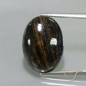 10.68ct Naturale Multicolore Pietersite, Ovale, Opaco