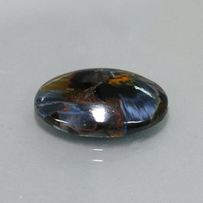 Pietersite naturale multicolore da 7,40 ct, taglio ovale, opaco