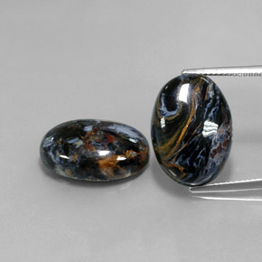 Pietersite naturale multicolore da  ct, taglio ovale, opaco