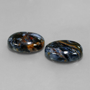 Pietersite naturale multicolore da  ct, taglio ovale, opaco