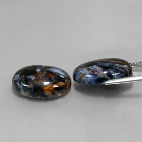 Pietersite naturale multicolore da  ct, taglio ovale, opaco