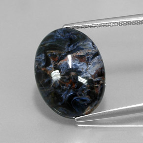 Pietersite naturale multicolore da 8,33 ct, taglio ovale, opaco