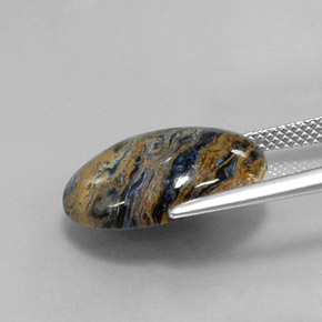 Pietersite naturale multicolore da 8,02 ct, taglio ovale, opaco