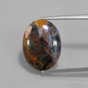 Pietersite Multicolore naturale da 4.33 ct, Taglio ovale, Opaco