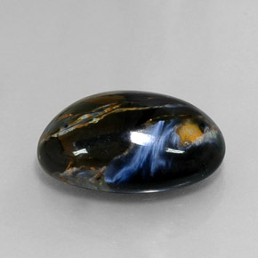 Pietersite naturale multicolore da 10,98 ct, taglio ovale, opaco