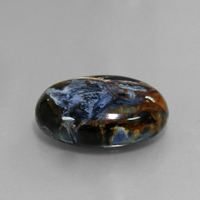 Pietersite naturale multicolore da 11,36 ct, taglio ovale, opaco