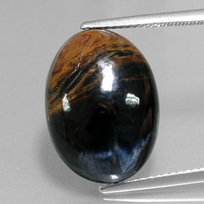 Pietersite naturale multicolore da 12,64 ct, taglio ovale, opaco