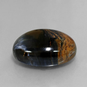 Pietersite naturale multicolore da 12,64 ct, taglio ovale, opaco