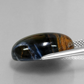 Pietersite naturale multicolore da 12,64 ct, taglio ovale, opaco