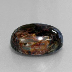 Pietersite naturale multicolore da 13,37 ct, taglio ovale, opaco