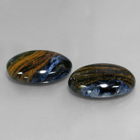 Pietersite naturale multicolore da 17,13 ct, taglio ovale, opaco