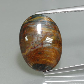Pietersite Multicolore naturale da 6.54 ct, Taglio ovale, Opaco