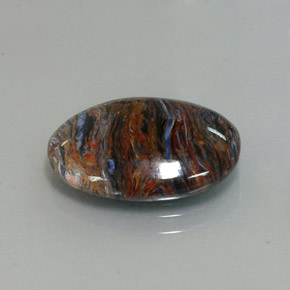 Pietersite naturale multicolore da 6,80 ct, taglio ovale, opaco