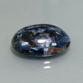 Pietersite naturale multicolore da 9,37 ct, taglio ovale, opaco