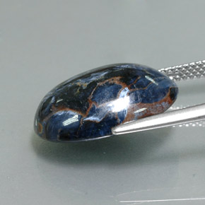 Pietersite naturale multicolore da 9,37 ct, taglio ovale, opaco