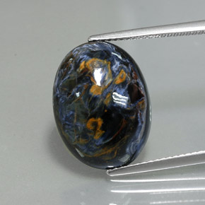 Pietersite naturale multicolore da 9,96 ct, taglio ovale, opaco